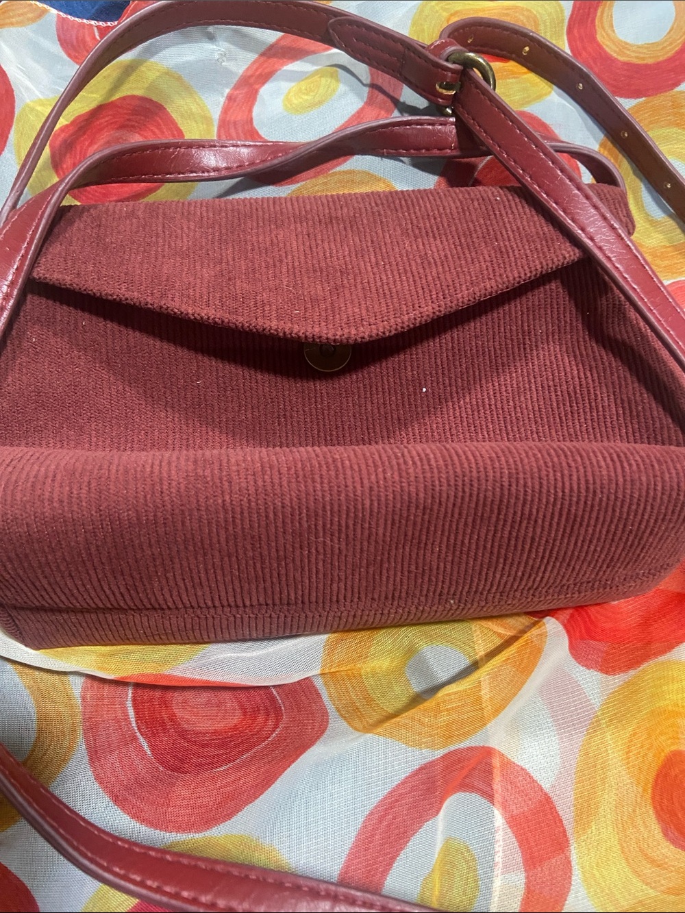 Universal Thread Maroon Interior Tote with Zip Pocket